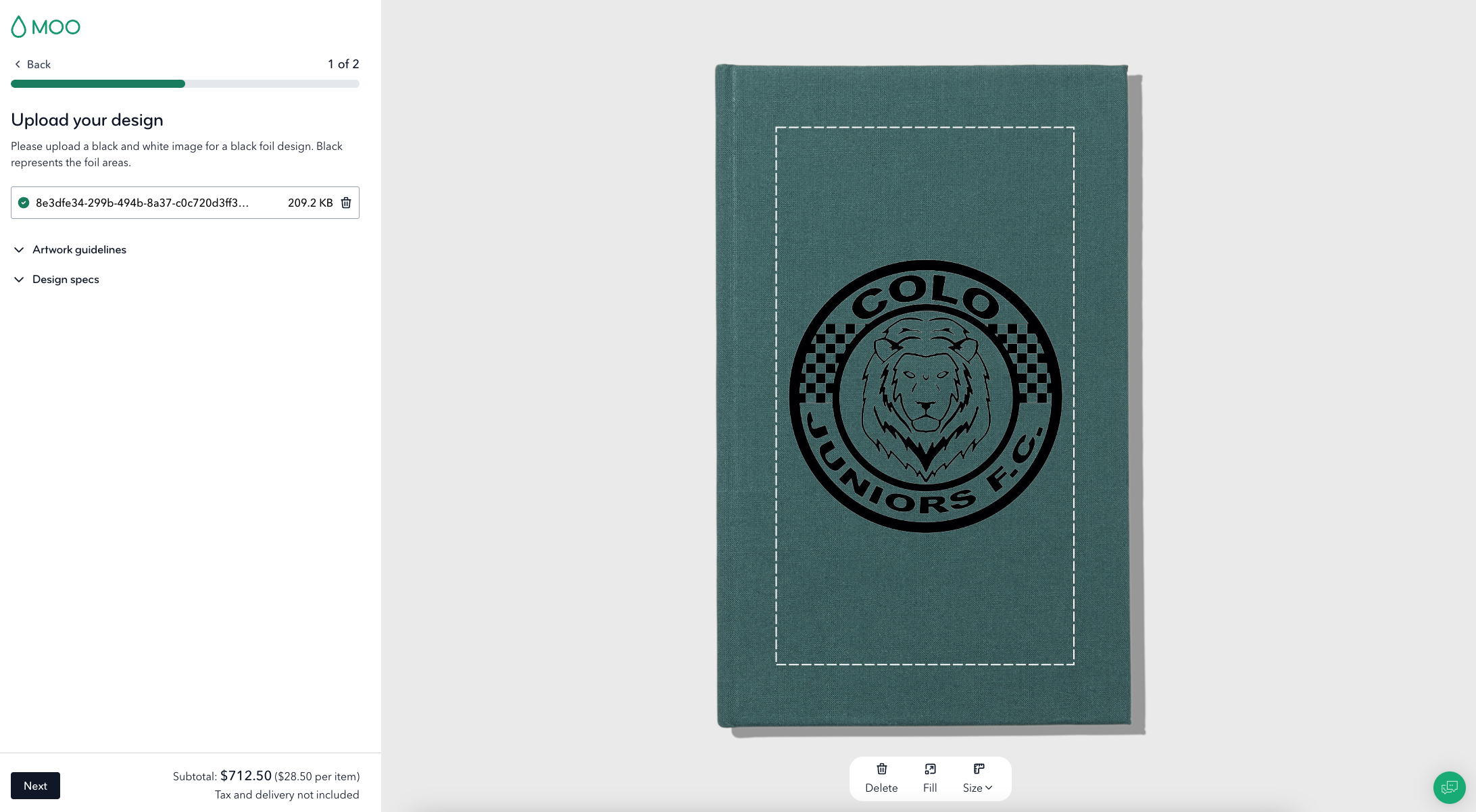 MOO desktop build tool for uploading custom artwork